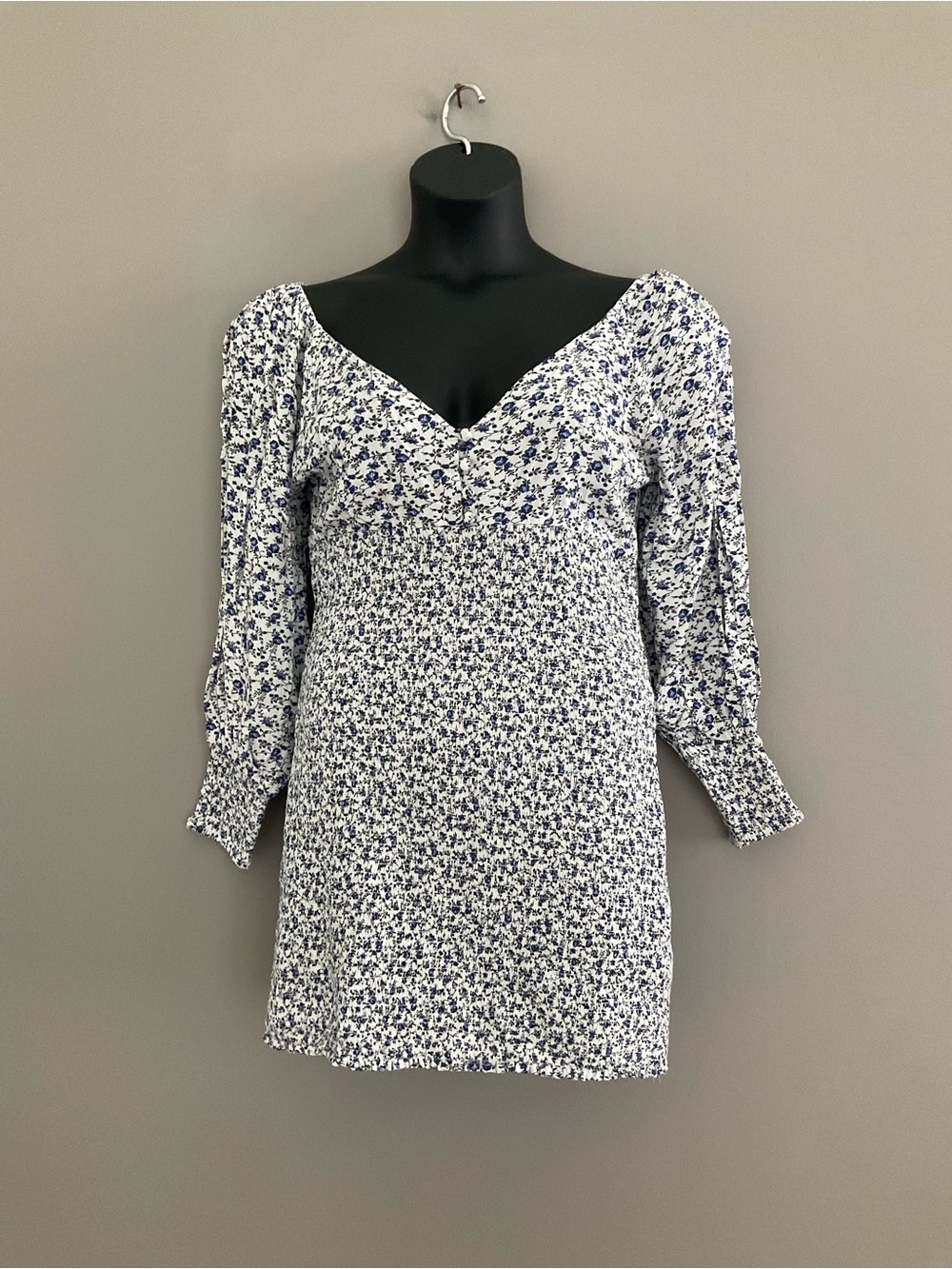 asos, Blue & White, Floral Dress